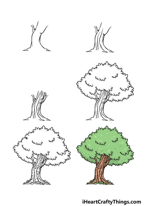 How to Draw the Bark on an Oak Tree - Dwyer Catcher