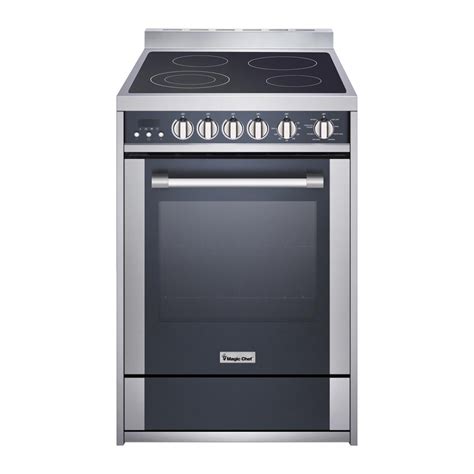 Magic Chef 24 in. 2.2 cu. ft. Electric Range with Convection in Stainless Steel-MCSRE24S - The ...