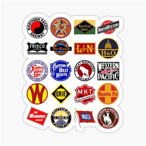 "Vintage defunct Railroad Railway logos - Trains hobby" Sticker for Sale by Osprey34 | Redbubble