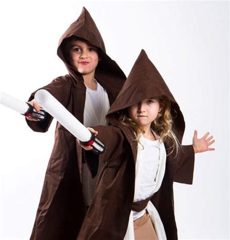 Kids Jedi Costume Hooded Robe in Brown I Circus In A Flash Online Store