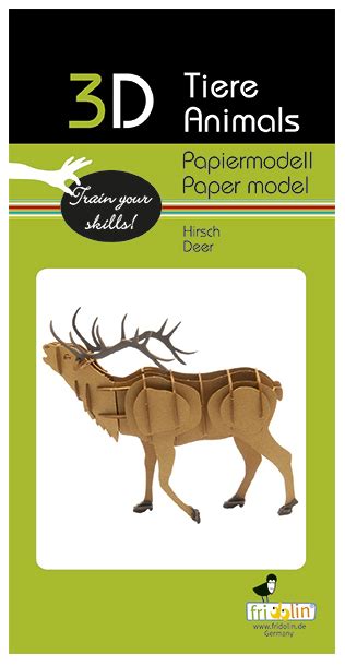 3D Paper Model Deer | EurekaPuzzles