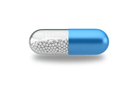 Blue Capsule Pill Isolated On A White Background With Clipping Path Stock Photo - Download Image ...