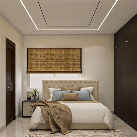 Spacious Square False Ceiling Design For Bedroom | Livspace