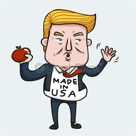 Donald Trump cartoon Drawing editorial illustration 45th President of ...