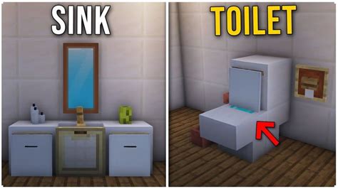 Minecraft: 3 Bathroom Build Hacks and Ideas | Minecraft house designs ...