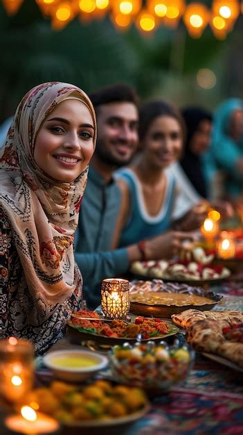 Premium Photo | Happy muslim family celebrating ramadan iftar