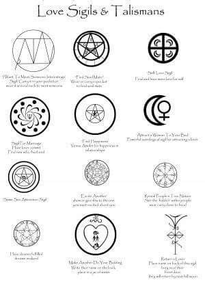 Love Sigils & Talismans | Magic symbols, Magick, Enochian