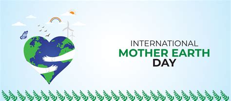 International Mother Earth Day. Template for background, banner, card, poster vector ...