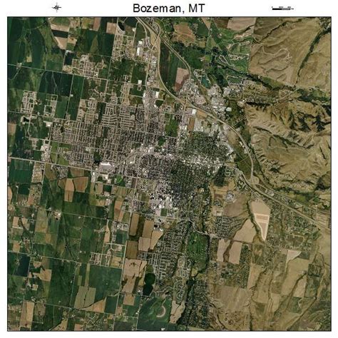 Aerial Photography Map of Bozeman, MT Montana