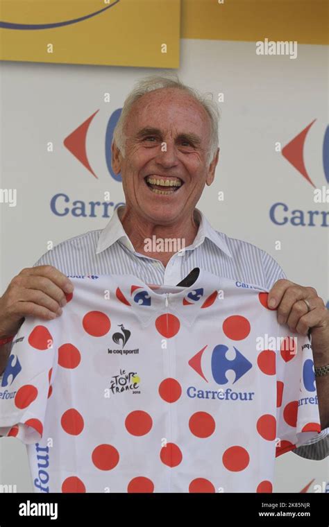 Joop Zoetemelk receives the King of the Mountains jersey in recognition ...