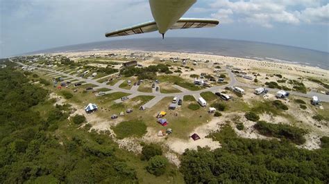 Assateague Island MD flyover of campsites and campground and beach ...