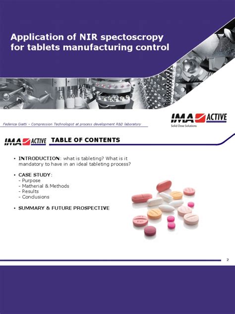 11 - Application of NIR Spectroscopy For Tablets Manufacturing Control ...