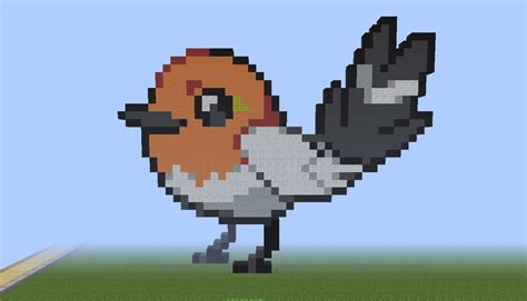 Fletchling Minecraft Pixel Art by VegetaSaiyajin on DeviantArt