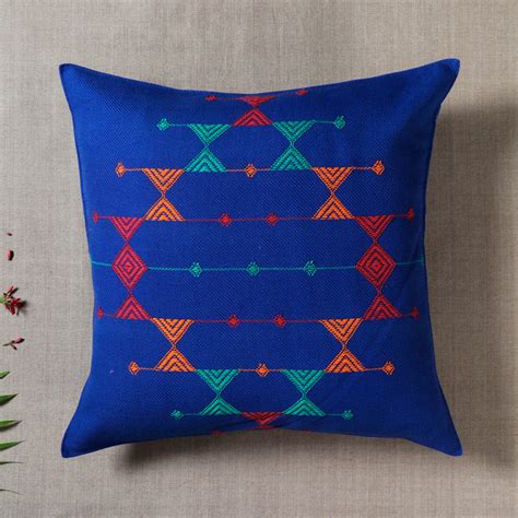 Buy Kashida Stitch Cotton Handloom Cushion Covers l iTokri.com - iTokri आई.टोकरी