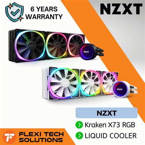 NZXT Kraken X73 360mm AIO Liquid Cooler with RGB Black / White Compatible with LGA1700 – Flexi Tech