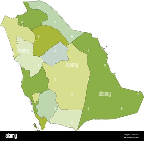 Highly detailed editable political map with separated layers. Saudi ...