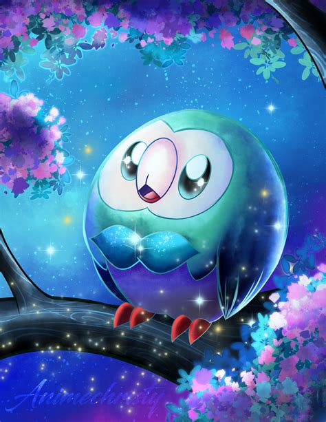 Shiny Rowlet by Animechristy on DeviantArt