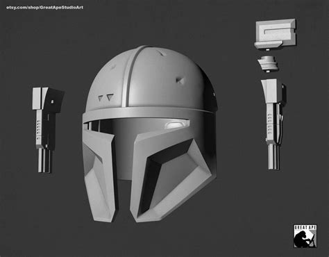 Heavy Infantry 'paz Vizsla' Mandalorian Helmet Digital | Etsy