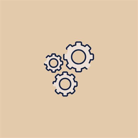 two gears are shown on a beige background