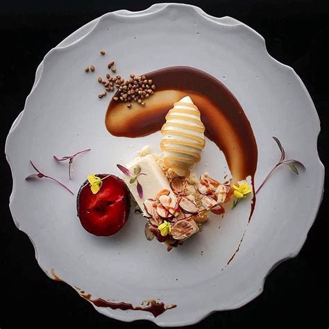 Phils Kitchen on Instagram: “Wild honey parfait, black plum, salted caramel & almond 2019 winter ...