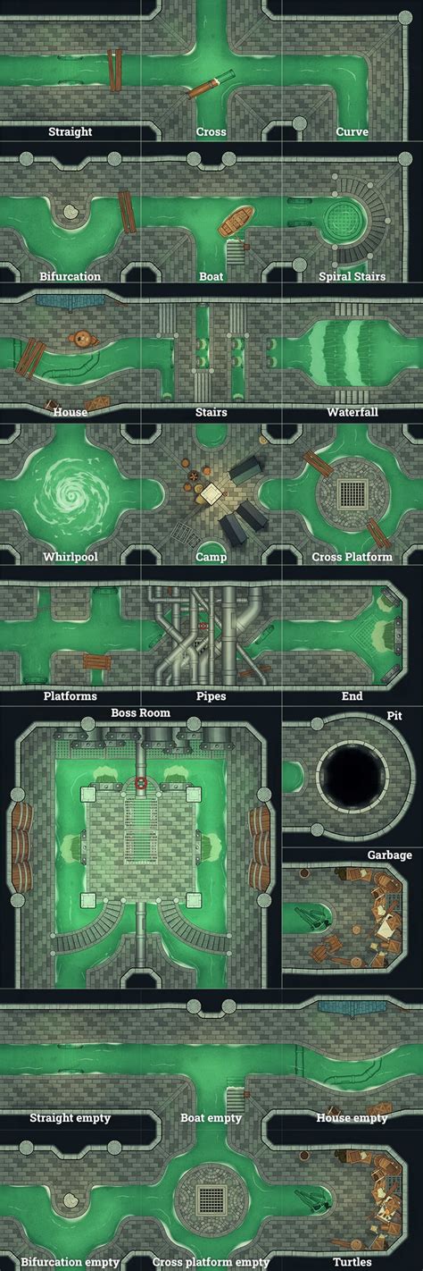 Sewer City Center | A city built... well... in the sewers : r/battlemaps