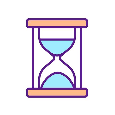 Hourglass RGB color icon. Time duration measurement. Time management ...