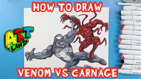 How to Draw VENOM VS CARNAGE!!!