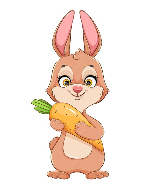 Premium Vector | Rabbit cartoon character Funny bunny