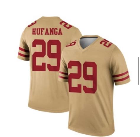 Men's San Francisco 49ers #29 Talanoa Hufanga White Stitched Jersey on ...