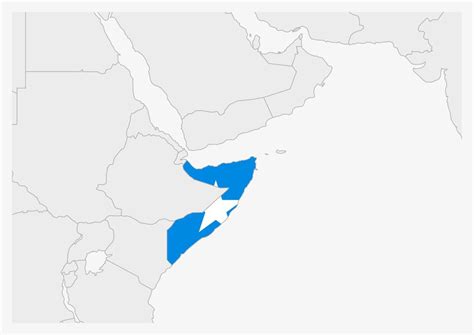 Somalia map highlighted in Somalia flag colors 12857662 Vector Art at ...