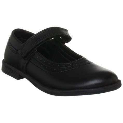 Toughees Kate Black Leather Velcro Girls Shoe - Toughees from Crichton ...