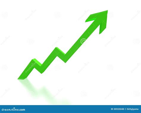 Green growth arrow chart stock illustration. Illustration of successful ...