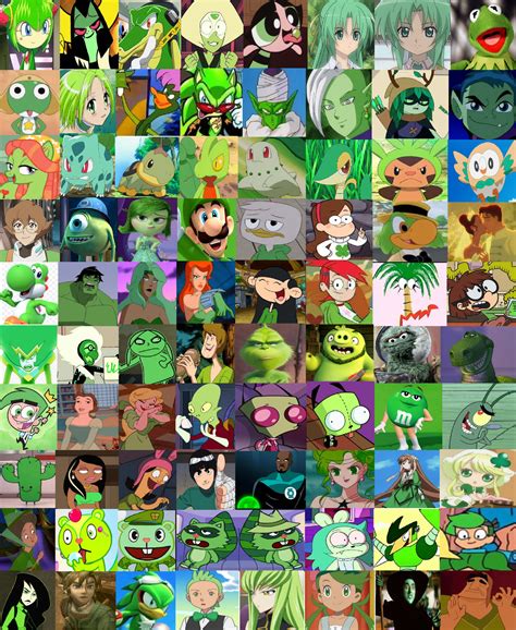 Green Characters Collage by cmara on DeviantArt