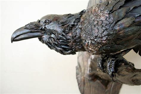 Custom Made Wildlife Sculpture, Raven by Earth Eagle Forge LLC ...