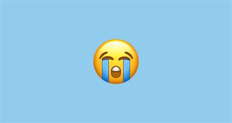 😭 Loudly Crying Face Emoji on Apple iOS 14.6