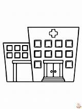 Ziekenhuis Ospedale Disegno Kleurplaat Hospital Colorear Krankenhaus  sketch template