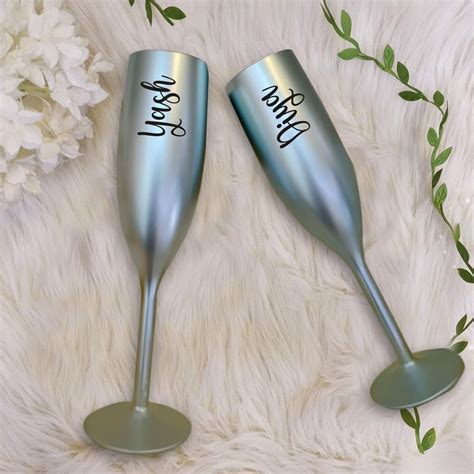 Personalized Champagne Glasses | Flute Champagne Glass | Anniversary Gifts