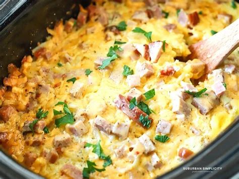 Overnight Crock Pot Breakfast Casserole - Suburban Simplicity