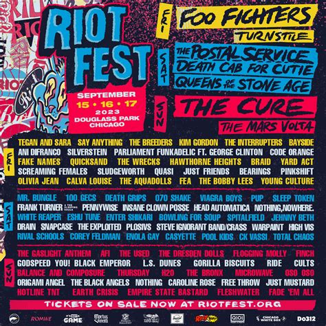 Riot Fest 2023 Announces Daily Lineup - Rocked