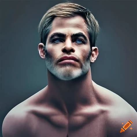 Photo realistic image of chris pine as a wheelchair athlete