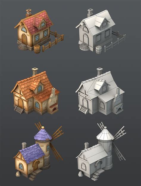 Lowpoly Houses by Jen1506 on DeviantArt in 2020 | Game concept art, Concept art, Low poly art