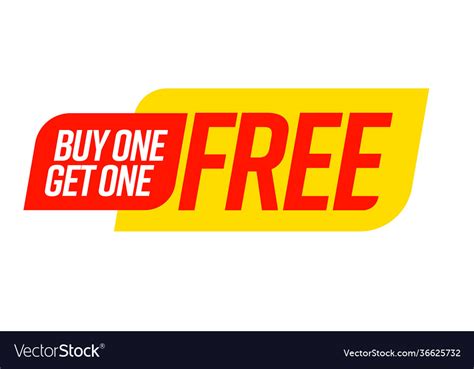 Buy one get free banner Royalty Free Vector Image