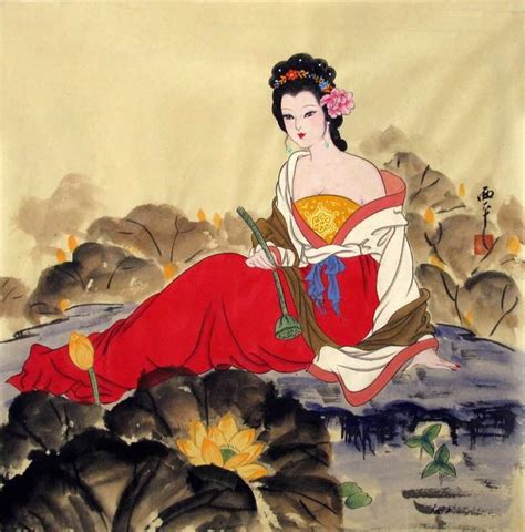 Chinese Beautiful Ladies Painting Traditional Chinese painting of ...