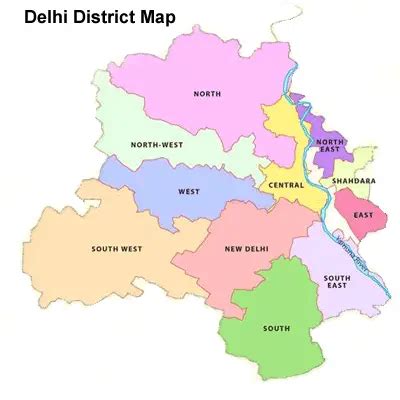 Delhi Districts Map, Districts Of Delhi, 41% OFF