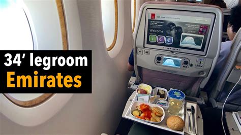 Amazing LEGROOM on EMIRATES | EK384 Bangkok to Hong Kong (A380 Economy class) - YouTube