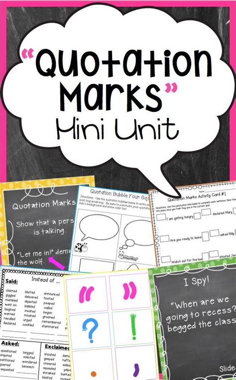 Quotation Marks Worksheets Activities and Games | Quotation marks, Quotations, Elementary ...