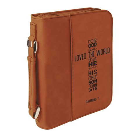 Personalized Bible Case, John 3:16 Cross, For God So Loved the World ...