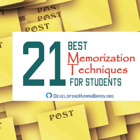 21 Best, Easy Memorization Techniques for Students