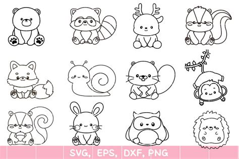 Woodland Animals Coloring Pages Graphic by Likeme Ideas · Creative Fabrica