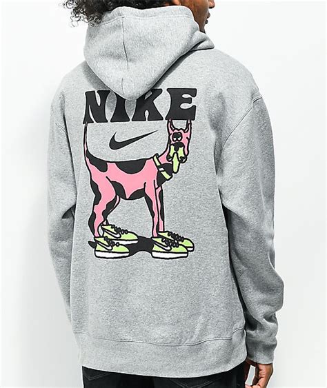 Nike SB Pink Dog Grey Hoodie